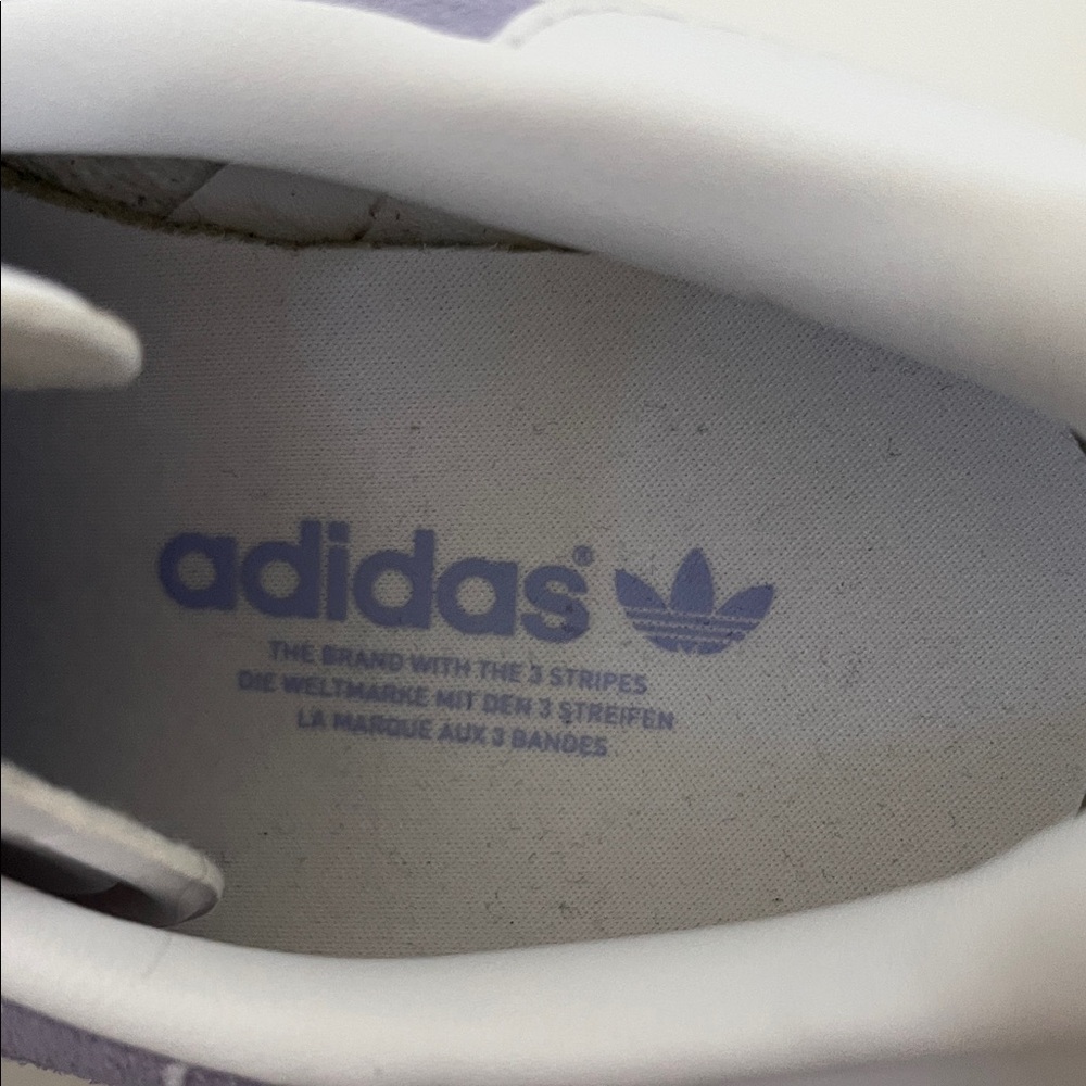 NWOT Adidas Gazelle Lavender and White Sneakers - Picture 6 of 6